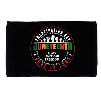 Black American Freedom Juneteenth Graphics Plus Size Shirts For Men Women Family Microfiber Hand Towel