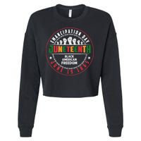 Black American Freedom Juneteenth Graphics Plus Size Shirts For Men Women Family Cropped Pullover Crew