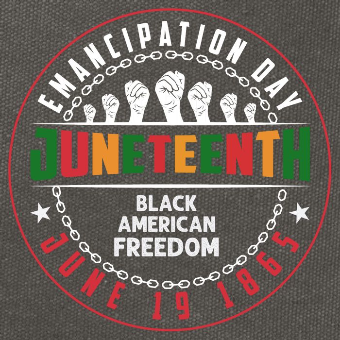 Black American Freedom Juneteenth Graphics Plus Size Shirts For Men Women Family Cotton Canvas Backpack