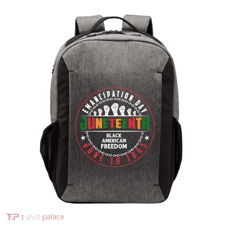 Black American Freedom Juneteenth Graphics Plus Size Shirts For Men Women Family Vector Backpack