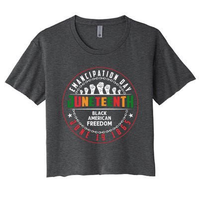 Black American Freedom Juneteenth Graphics Plus Size Shirts For Men Women Family Women's Crop Top Tee