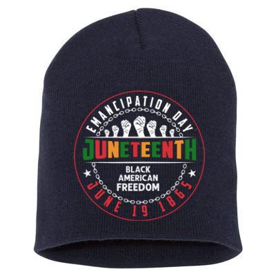 Black American Freedom Juneteenth Graphics Plus Size Shirts For Men Women Family Short Acrylic Beanie