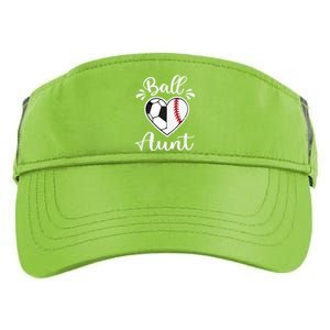 Ball Aunt Funny Baseball Softball Heart Aunt Life Funny Gift Adult Drive Performance Visor