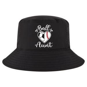 Ball Aunt Funny Baseball Softball Heart Aunt Life Funny Gift Cool Comfort Performance Bucket Hat