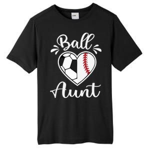 Ball Aunt Funny Baseball Softball Heart Aunt Life Funny Gift Tall Fusion ChromaSoft Performance T-Shirt