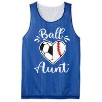 Ball Aunt Funny Baseball Softball Heart Aunt Life Funny Gift Mesh Reversible Basketball Jersey Tank