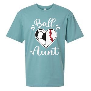 Ball Aunt Funny Baseball Softball Heart Aunt Life Funny Gift Sueded Cloud Jersey T-Shirt