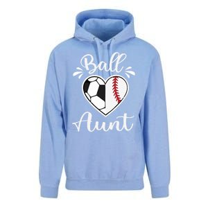 Ball Aunt Funny Baseball Softball Heart Aunt Life Funny Gift Unisex Surf Hoodie