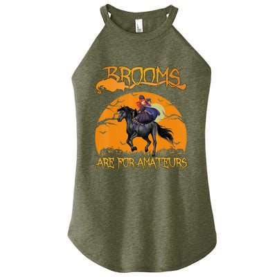 Brooms Are For Amateurs, Horse Riding Outfit Halloween Women’s Perfect Tri Rocker Tank