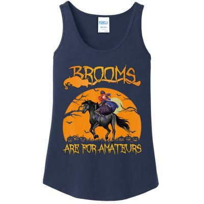 Brooms Are For Amateurs, Horse Riding Outfit Halloween Ladies Essential Tank