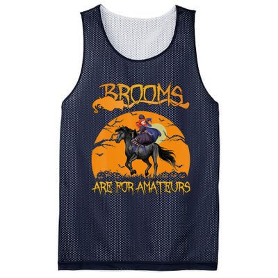 Brooms Are For Amateurs, Horse Riding Outfit Halloween Mesh Reversible Basketball Jersey Tank