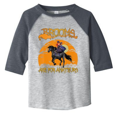 Brooms Are For Amateurs, Horse Riding Outfit Halloween Toddler Fine Jersey T-Shirt