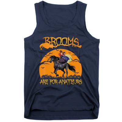 Brooms Are For Amateurs, Horse Riding Outfit Halloween Tank Top