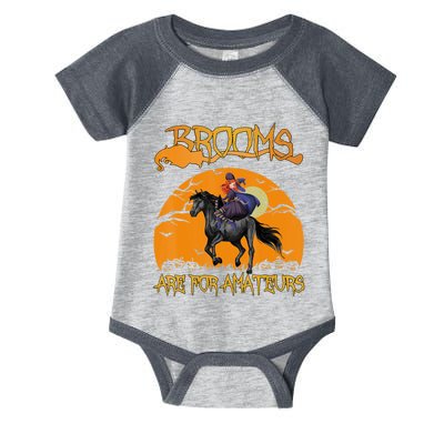 Brooms Are For Amateurs, Horse Riding Outfit Halloween Infant Baby Jersey Bodysuit