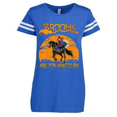 Brooms Are For Amateurs, Horse Riding Outfit Halloween Enza Ladies Jersey Football T-Shirt