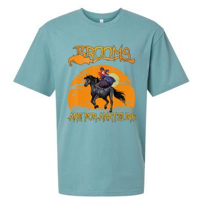 Brooms Are For Amateurs, Horse Riding Outfit Halloween Sueded Cloud Jersey T-Shirt