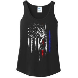 Baseball American Flag Pitcher USA Pitching 4th Of July Gift Ladies Essential Tank