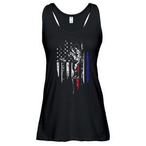 Baseball American Flag Pitcher USA Pitching 4th Of July Gift Ladies Essential Flowy Tank