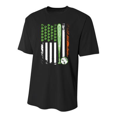 Baseball America Flag Patrick Day Youth Performance Sprint T-Shirt