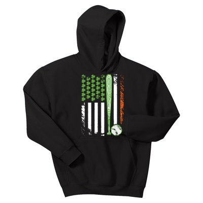 Baseball America Flag Patrick Day Kids Hoodie