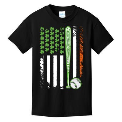 Baseball America Flag Patrick Day Kids T-Shirt