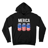 beer american flag 4th of july  merica usa drinking Hoodie