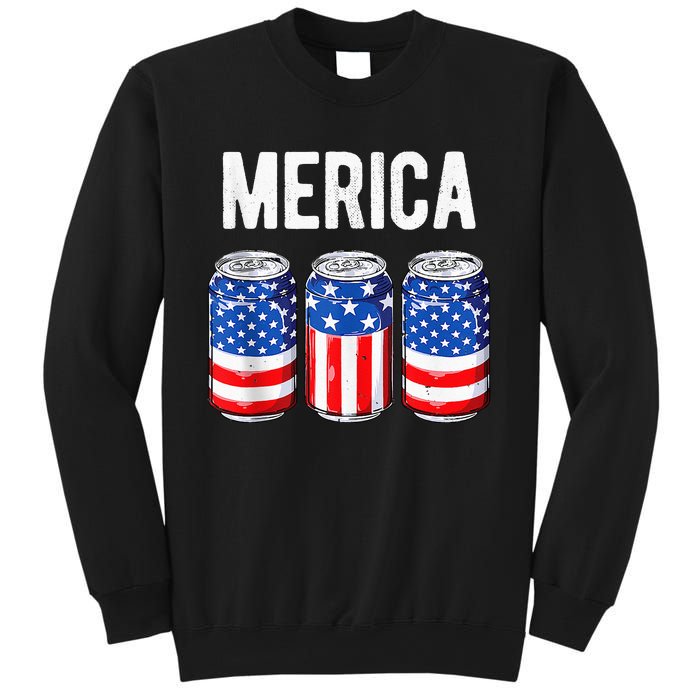 beer american flag 4th of july  merica usa drinking Sweatshirt