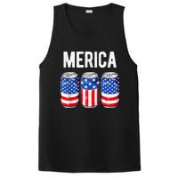 beer american flag 4th of july  merica usa drinking PosiCharge Competitor Tank