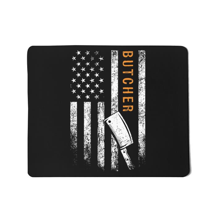 Butcher American Flag Design Mousepad