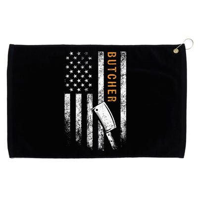 Butcher American Flag Design Grommeted Golf Towel