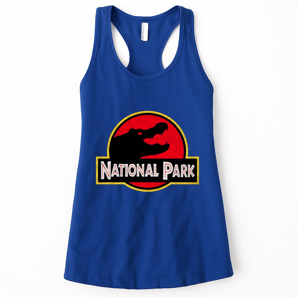 Bird And Florida Alligator Of Everglades National Park Womens Tank Top