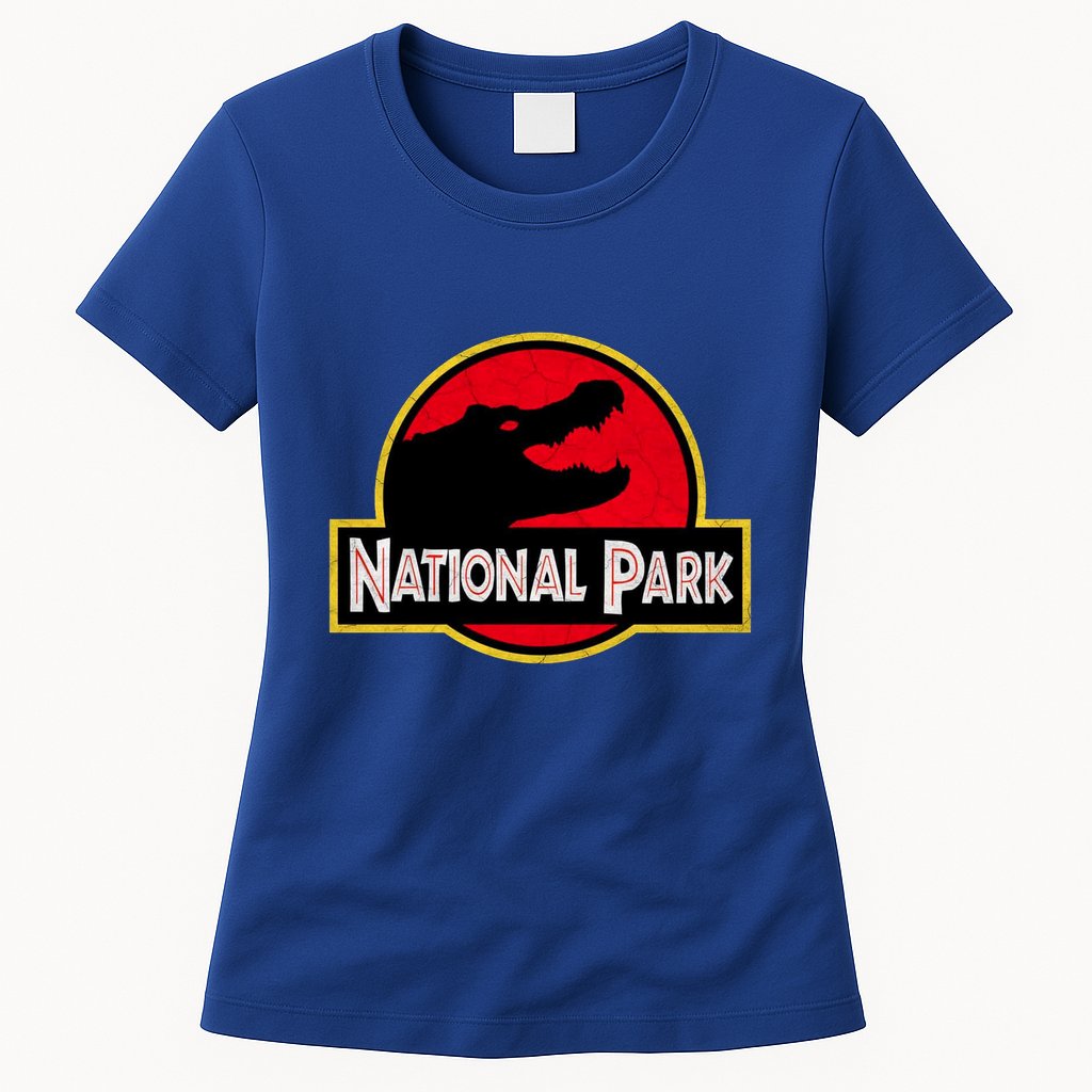 Bird And Florida Alligator Of Everglades National Park Womens T-Shirt