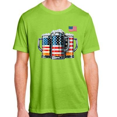 Beer American Flag Adult ChromaSoft Performance T-Shirt