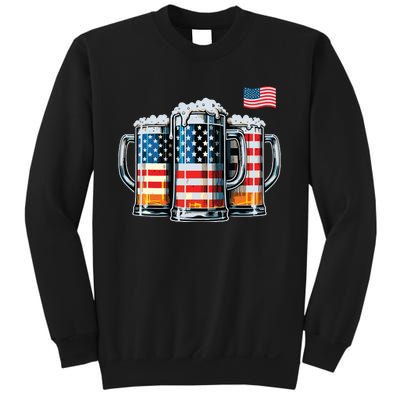 Beer American Flag Sweatshirt