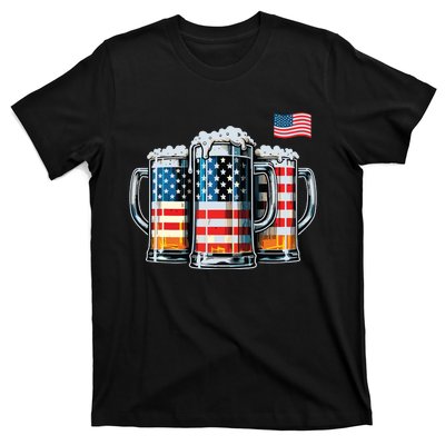 Beer American Flag T-Shirt