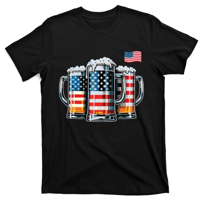 Beer American Flag T-Shirt