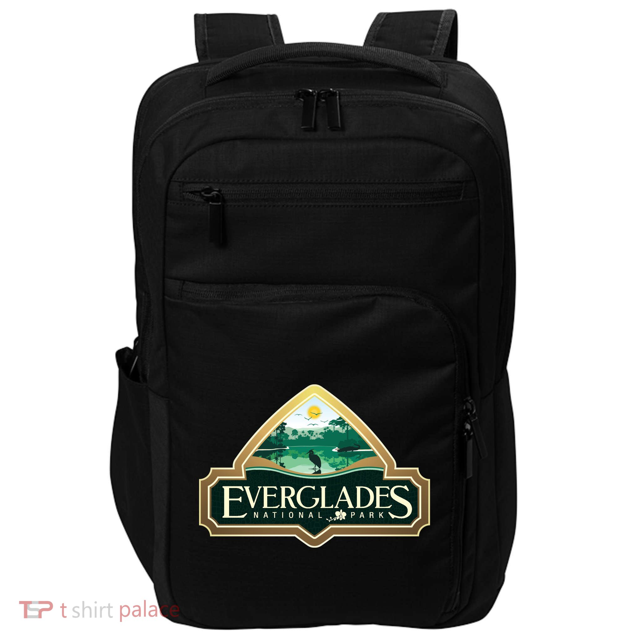 Bird And Florida Alligator Of Everglades National Park Impact Tech Backpack