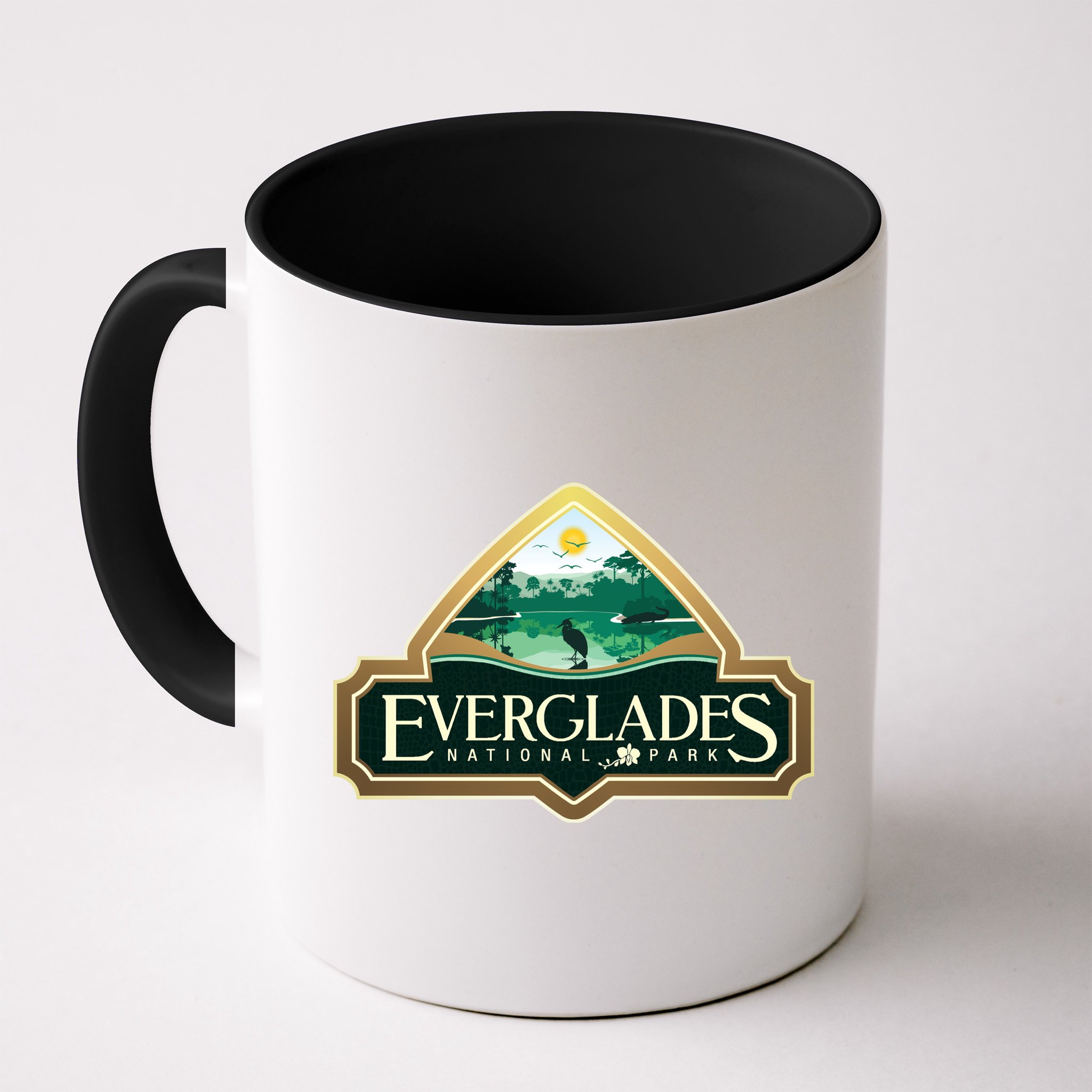Bird And Florida Alligator Of Everglades National Park Mug