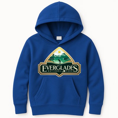Bird And Florida Alligator Of Everglades National Park Kids Hoodie