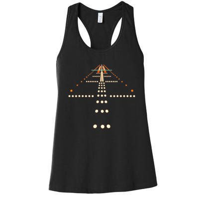 Best Airplane For Aviation Aviator Flight Pilot Women's Racerback Tank