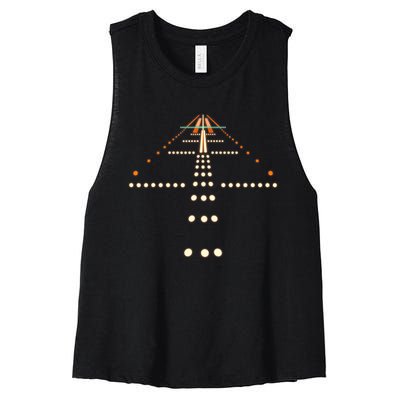 Best Airplane For Aviation Aviator Flight Pilot Women's Racerback Cropped Tank