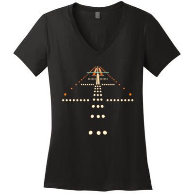 Best Airplane For Aviation Aviator Flight Pilot Women's V-Neck T-Shirt