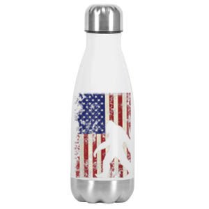 Bigfoot American Flag 4th Of July Patriotic Stainless Steel Insulated Water Bottle