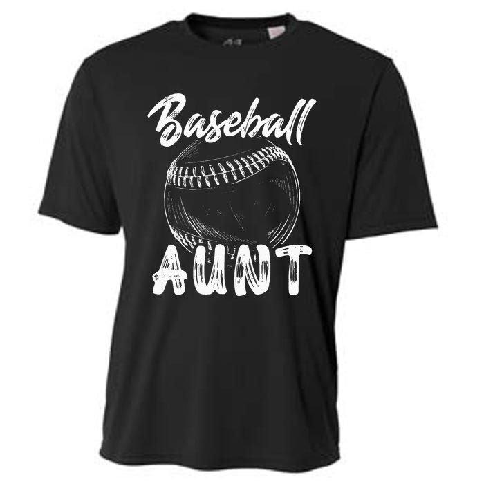 Baseball Aunt For Women Family Matching Players Team Auntie Cooling Performance Crew T-Shirt