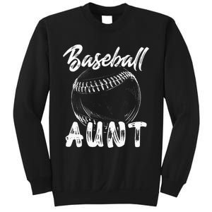 Baseball Aunt For Women Family Matching Players Team Auntie Sweatshirt