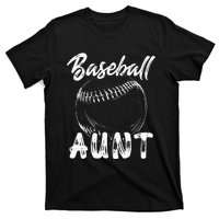 Baseball Aunt For Women Family Matching Players Team Auntie T-Shirt