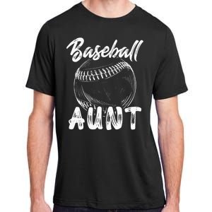 Baseball Aunt For Women Family Matching Players Team Auntie Adult ChromaSoft Performance T-Shirt