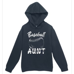 Baseball Aunt For Women Family Matching Players Team Auntie Urban Pullover Hoodie