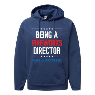 Being A Fireworks Director Firework Director Gift Performance Fleece Hoodie