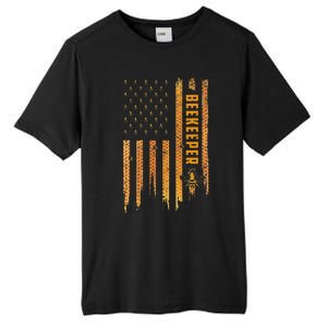 Beekeeping American Flag Honeycomb Honey Bees Beekeeper Tall Fusion ChromaSoft Performance T-Shirt